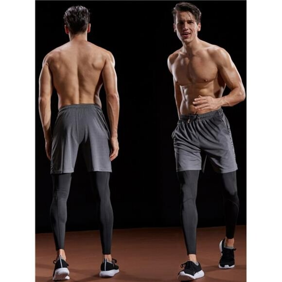 Mens Athletic Workout Shorts 7 Inch Lightweight Quick Dry Gym Shorts Pockets - Picture 5 of 8